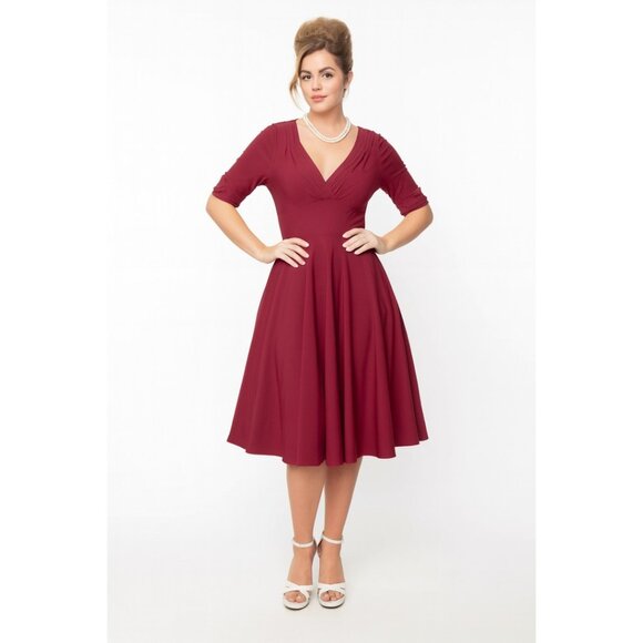 Unique Vintage Swing Dress NWT & Professionally Dry Cleaned - Picture 2 of 9